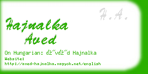 hajnalka aved business card